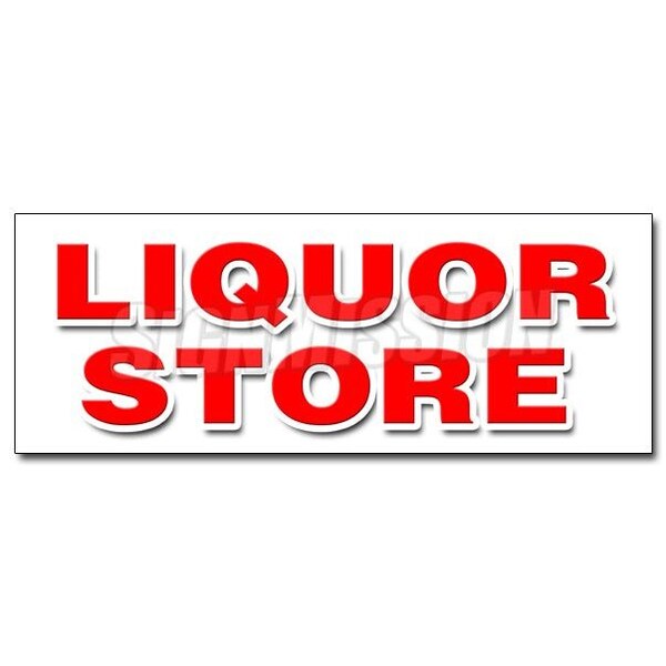 Signmission LIQUOR STORE DECAL sticker cold beer malt huge selection cigarettes ice, D-12 Liquor Store D-12 Liquor Store - main